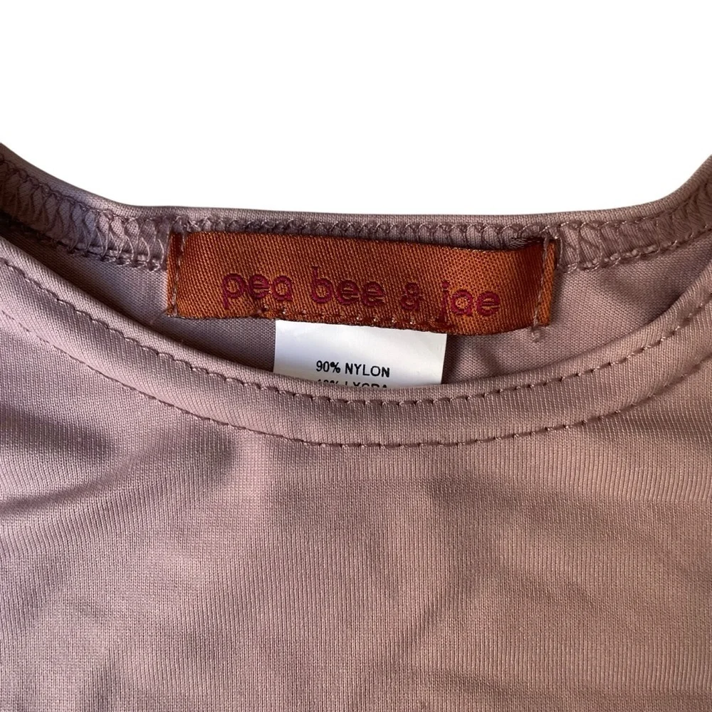 Pea Bee & Jae Rose Long Sleeve T-Shirt Shell Girls Medium 7/8 Slim Fit Stretch - Picture 3 of 6